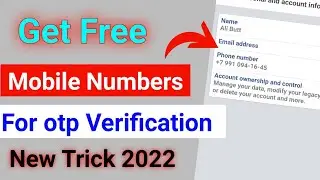 How to Get free number for otp verification/ Russia Number Unlimited  For otp bypass||Otp bypas