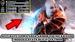 DLC Young Kratos (Accurate GOWII Armor ) VS Thor [GOD MODE BUILD MODDED STATS] | God Of War Ragnarok