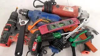 Engineering Building Tools, Drill, Wrench, Hammer, Pliers, Screwdriver, grinder