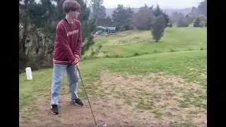 Trying golf [short video because of rain]