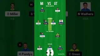 BEST Dream 11 team for mi vs GT #Ipl2023 #Shorts #Cricket