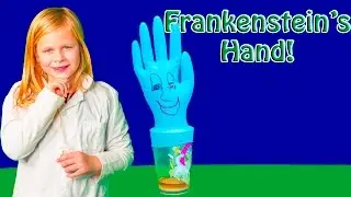 Assistant makes Frankenstein Hands in a fun Family Science Experiment