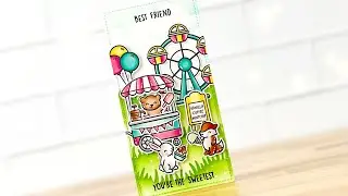 Mini slimline scene card with Mindy