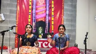 Aadhya and Akshara singing Shankarabaranam Varnam songs