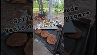 Grilled Homemade Venison Bacon Burgers with Veggies #foodie #outdoorcooking #homemade  #grilling