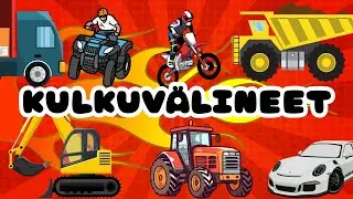 🚗 Kulkuv&auml;lineet lapsille | Opi yli 30 ajoneuvoja!