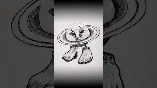 Speed drawing La Vaca Saturna Saturnita with AR Drawing - Draw Sketch,Paint. Try for free!