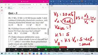 Əməliyyat sistemi (Kuiz-5) izah