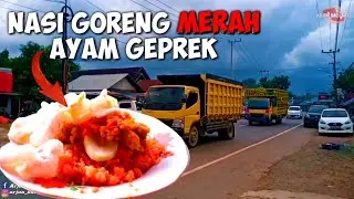 EDAN Enak Banget | Nasi Goreng Merah Menyala + Ayam Geprek Super Pedas
