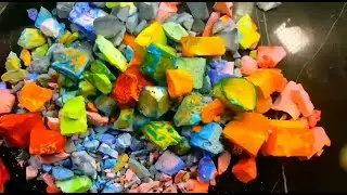 Dyed And Undyed GymChalk Chunks🔥ASMR🔥@asmrcloud 💕 #oddlysatisfying  #gymchalk #راحة_نفسية