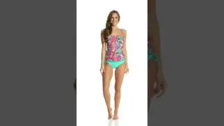 Beach Diva Fanned Fauna Tankini Top | SwimOutlet.com
