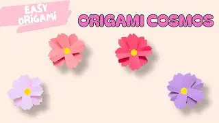 How to Make Cute Origami Cosmos Flower | Easy Paper Flower Tutorial