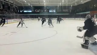 #SeaKraken scrimmage drills. Matt Murray in net. Shane Wright fires wide.