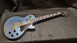 Обзор сборки китайской реплики Gibson Les Paul Custom голубой металлик 2025
