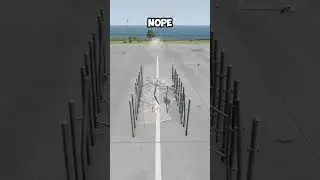 Can Gates Stop This Lamborghini?  #beamngdrive #beamng #highspeedcrashes