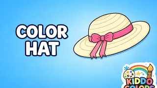 Easy Hat Drawing and Coloring for Kids 🎨👒 | Simple Drawing Step by Step | kiddo colors 