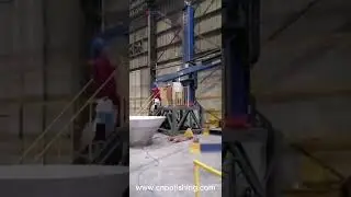 Dished end polishing and grinding machine
