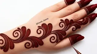 Very simple unique style mehndi design for back hand|new easy mehndi design 2026 | mehandi designs|