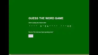 Guess the Word Game using JavaScript
