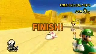 Mario Kart Wii Gameplay &ndash; 150cc Peach SuperBlooper Special #4071