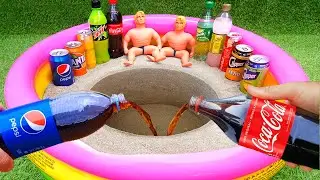 How to make Big Rainbow Toothpaste Eruption Fanta & Coca Cola vs Mentos with Orbeez Mirinda