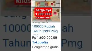 harganya 1.600.000 uang kertas 100 ribu polymer. #shorts #hargauangkuno #100ribu #scwongawam