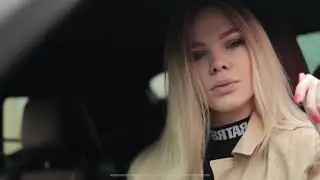 B-roll girl with a car