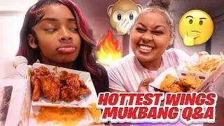 I GAVE ANGEL THE HOTTEST WINGS IN THE WORLD DURING A Q&A MUKBANG ( BACKFIRED)