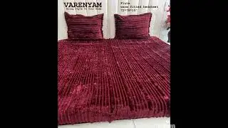 WINTER SALE *Premium FLUTED Stripes FITTED Warm Double Bedsheet Set*
