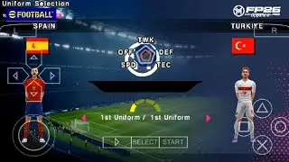 Геймплей PES 2026 PPSSPP для Android | Испания против Турции
