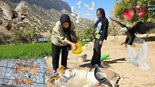 🔥 Off-Grid Village Life in Iran 🇮🇷 | Building a Water Trough & Lamb BBQ on Fire