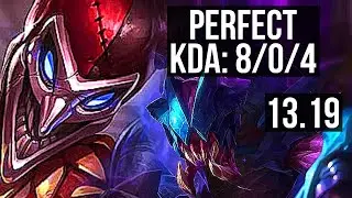 SHACO vs REK'SAI (JNG) | 8/0/4, Rank 7 Shaco, 700+ games, Legendary | EUW Grandmaster | 13.19