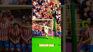 Valverde Free kick Goal Animation | Real Madrid Vs Atletico #footballshorts