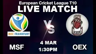 🔴BET2BALL T10 : Live MSC Frankfurt vs Ostend Exiles | MSF v OEX Live |OEX vs MSF Live Score|