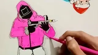 Squid Game | squid game drawing | squid game guard drawing