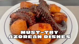 Best Food In São Miguel 4K | Azores🍍Ananás 🦪Lapas🐙Polvo🐟Chicharros🦑Lulinha🍆Morcela🥩Bife