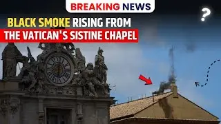 Black smoke rising from the Vatican's Sistine Chapel ? | @USATODAY