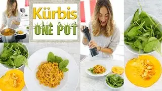 One Pot Pasta - vegetarisches Kürbis Gericht - einfach und schnell Kochen - TOP Nährwerte