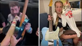 Post Malone GIFTS $5k Guitar to 11-Year-Old Fan!