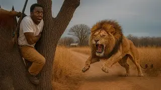 A Father Fights a Rogue Lion to Save His Daughters in the Wilderness