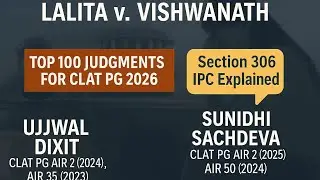 TOP 100 JUDGMENTS FOR CLAT PG 2026| LALITA vs VISHWANATH AND OTHERS| KFALEGAL