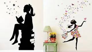 30 Wall Art   DIY Painting   Stickers   Fashion girl's   Trending Designs
