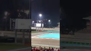 Fireworks start as the F1 race concludes, Yas Island Formula one circuit (2019)