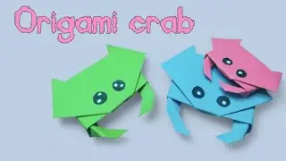How to make paper crab | paper reptile | #crab  #crabfacts #origamicrab #diy #origami #papercrafts 