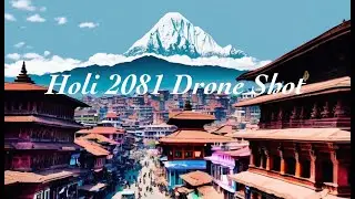 Holi 2081: Epic Drone View of Basantapur's Color Explosion!