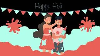Happy Holi animation #holi #holimotiongraphics #holianimated