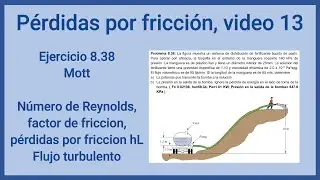 Pérdidas por fricción V13: Flujo turbulento y pérdidas primarias. 8.38 Mott.