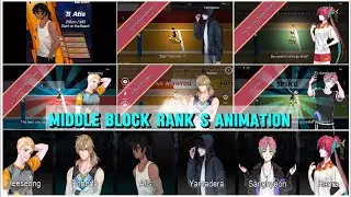 All Middle Block Rank (S, S-) Animation | The Spike Volleyball Story