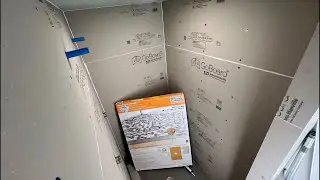 Shower Remodel Day 4 | Finishing Go-Board  Waterproofing & Installing Schluter Kerdi Shower-T