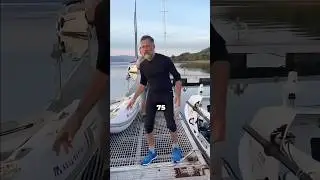 First steps after 75 days of rowing!